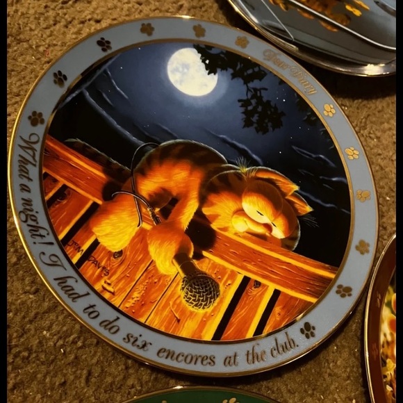 1990 Full Set Vintage Garfield Dear Diary Series Collectible Plates By Jim Davis - Picture 9 of 12